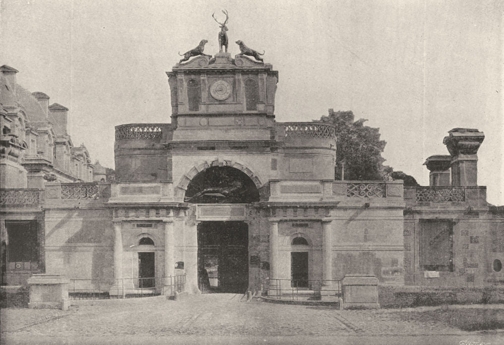 EURE- ET- LOIR. Anet. Entrée du Chateau 1895 old antique vintage print picture